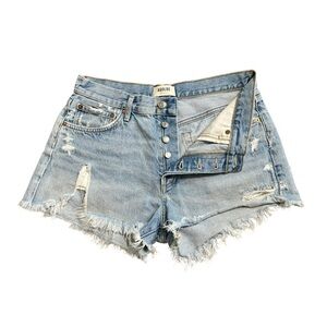 AGOLDE Parker High Rise Cutoff Shorts 29 Distressed Denim | SKU 268